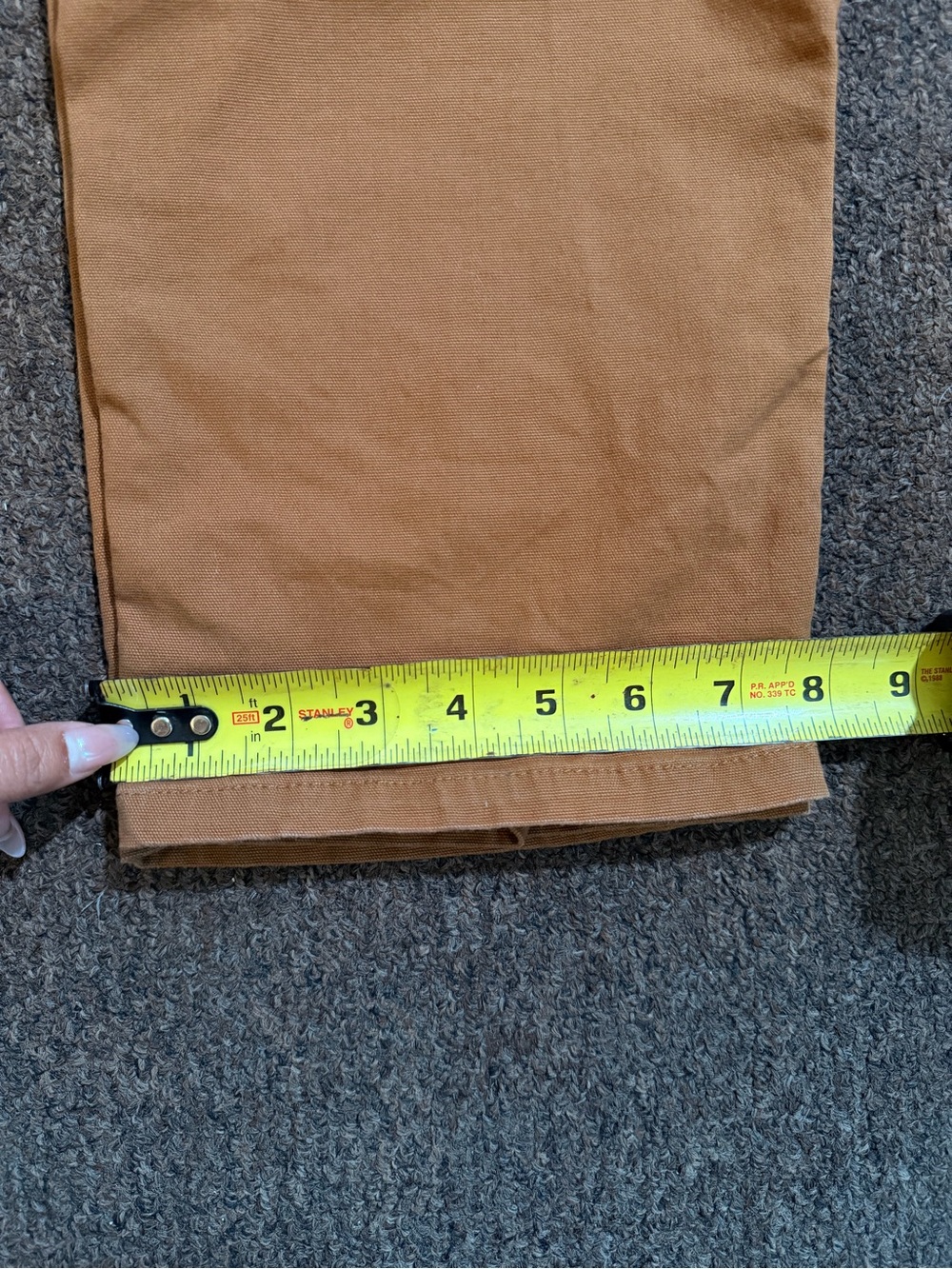 Carhartt Brown Work Pants with Pocket Patch - Picture 5 of 12